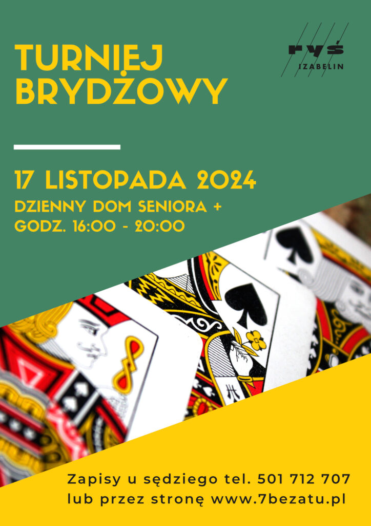 Turniej Brydża sportowego - plakat