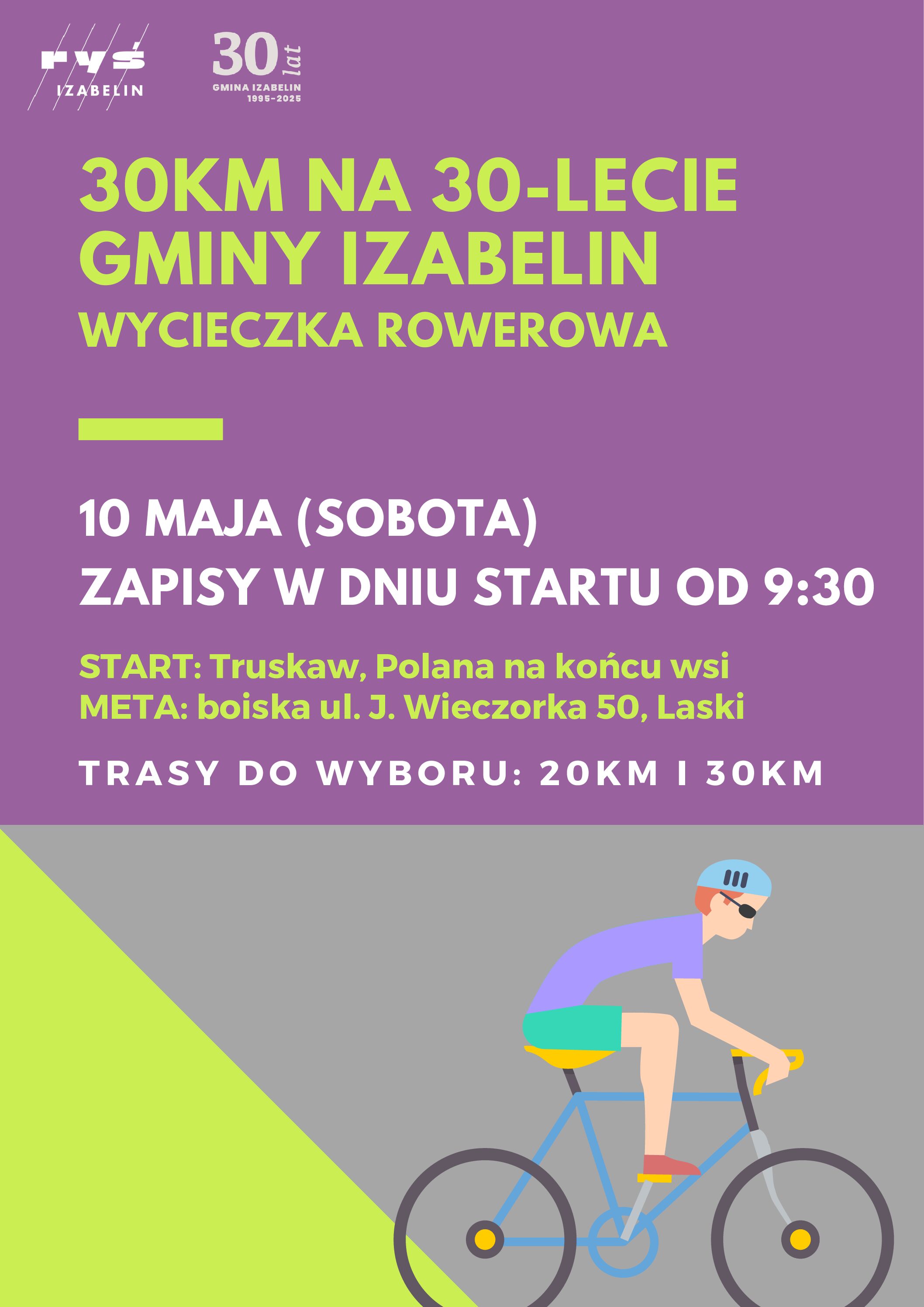 30km na 30-lecie Gminy Izabelin: wycieczka rowerowa
